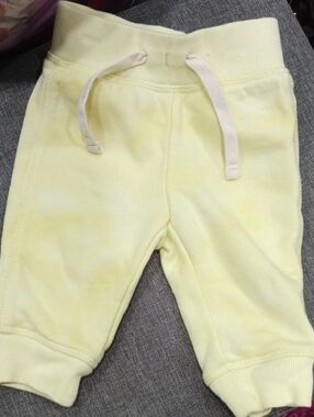 GAP Pale Yellow Drawstring Jogger Pants